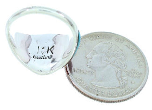 Sterling Silver And Multicolor Inlay Ring Size 6-3/4 AW73299