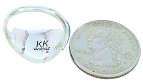 Opal And Turquoise Southwest Sterling Silver Ring Size 7-3/4 AW73103