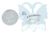 Multicolor Inlay Silver Butterfly Large Statement Ring Size 7 YS72611