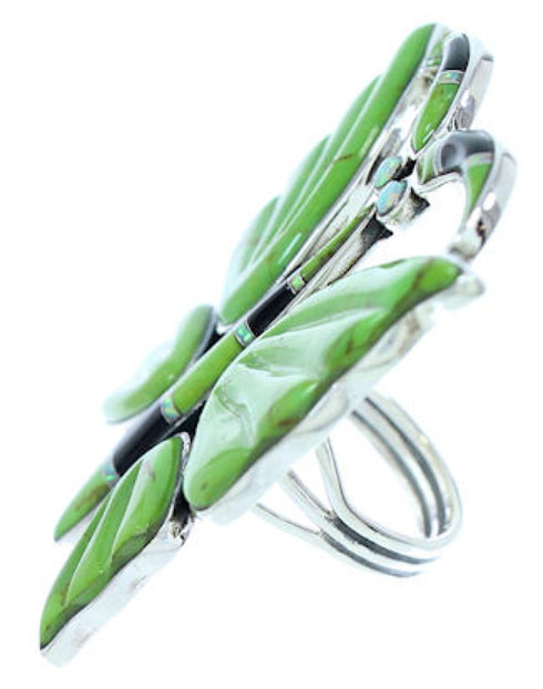 Multicolor Southwest Butterfly Large Statement Ring Size 6-3/4 YS72626
