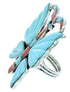 Southwest Multicolor Butterfly Large Statement Ring Size 8-3/4 YS72706
