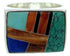 Southwest Sterling Silver Multicolor Jewelry Ring Size 11-1/2 DW72790