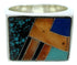 Southwestern Multicolor Silver Jewelry Ring Size 11-1/2 DW72800