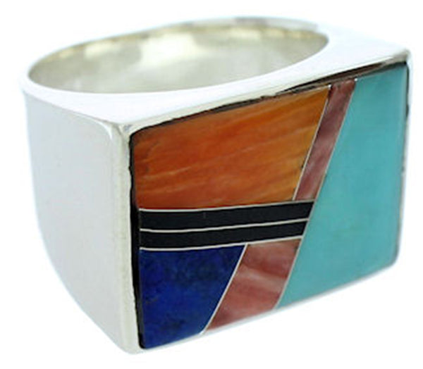 Southwest Multicolor Inlay Ring Size 9-3/4 YS72752