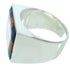 Southwest Multicolor Inlay Sterling Silver Ring Size 11-1/2 YS72759