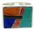 Southwest Silver Multicolor Ring Size 12-1/2 YS72783
