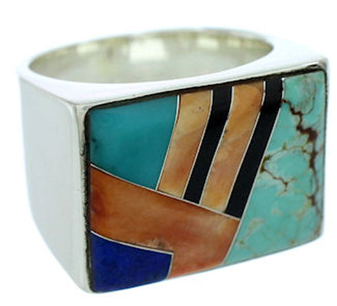 Sterling Silver Multicolor Southwest Jewelry Ring Size 9-3/4 YS72847