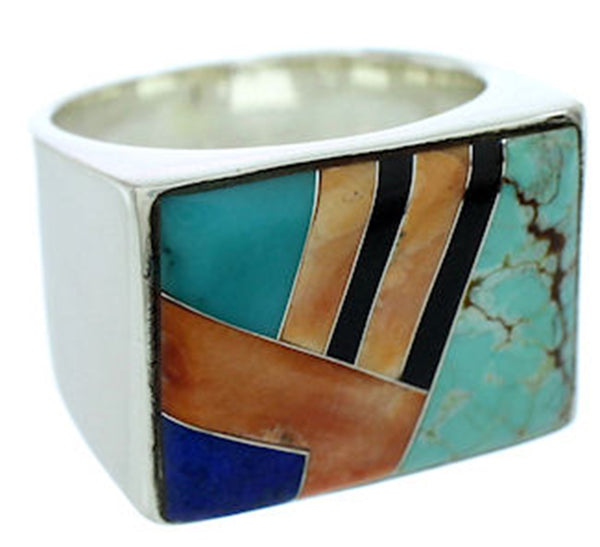 Sterling Silver Multicolor Southwest Jewelry Ring Size 9-3/4 YS72847