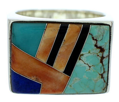 Sterling Silver Multicolor Southwest Jewelry Ring Size 9-3/4 YS72847