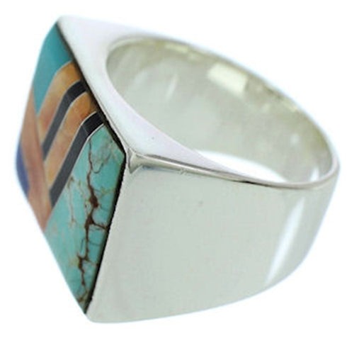 Sterling Silver Multicolor Southwest Jewelry Ring Size 9-3/4 YS72847