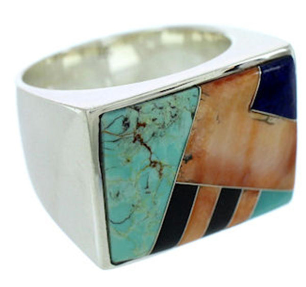 Sterling Silver Southwest Multicolor Jewelry Ring Size 9-3/4 YS72868