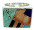 Sterling Silver Southwest Multicolor Jewelry Ring Size 9-3/4 YS72868