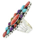 Turquoise Multicolor Southwest Sterling Silver Ring Size 8-1/2 BW73053