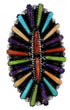 Multicolor Genuine Sterling Silver Southwestern Ring Size 7 BW73064