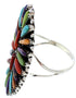 Genuine Sterling Silver Multicolor Jewelry Ring Size 8-1/2 BW73067