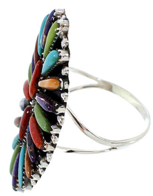 Multicolor Jewelry Southwestern Silver Ring Size 5-3/4 BW73068