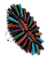 Multicolor Jewelry Sterling Silver Southwest Ring Size 8-3/4 BW73091