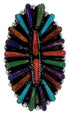 Multicolor Jewelry Sterling Silver Southwest Ring Size 8-3/4 BW73091