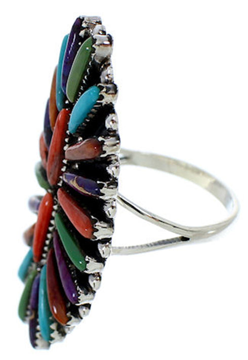 Multicolor Jewelry Sterling Silver Southwest Ring Size 8-3/4 BW73091