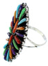 Multicolor And Sterling Silver Ring Size 6-3/4 BW73114