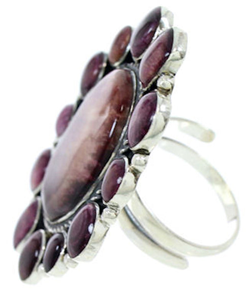 Jewelry Purple Oyster Shell Large Statement Ring Size 8-1/2 BW72906