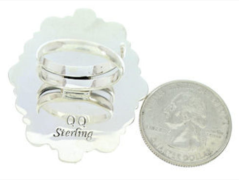 Jewelry Purple Oyster Shell Large Statement Ring Size 8-1/2 BW72906