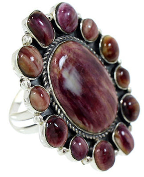 Southwest Purple Oyster Shell Large Statement Ring Size 7-3/4 BW72907