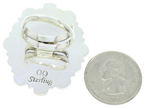 Southwest Purple Oyster Shell Large Statement Ring Size 7-3/4 BW72907