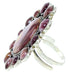 Silver Jewelry Large Statement Purple Oyster Shell Ring Size 8 BW72910