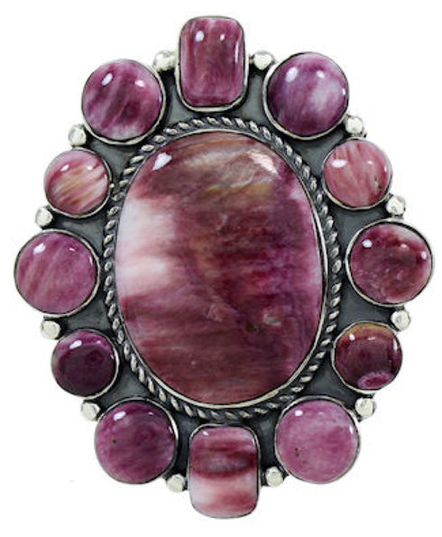 Purple Oyster Shell Large Statement Piece Ring Size 8 BW72918