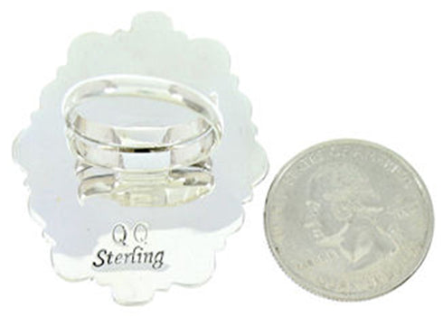 Purple Oyster Shell Large Statement Piece Ring Size 8 BW72918