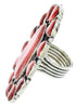 Jewelry Red Oyster Shell Large Statement Ring Size 7-1/4 BW72953