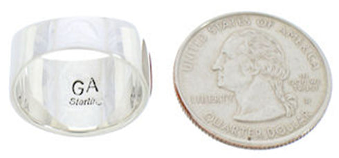 Native American Design Silver Multicolor Ring Size 6-3/4 MW73864