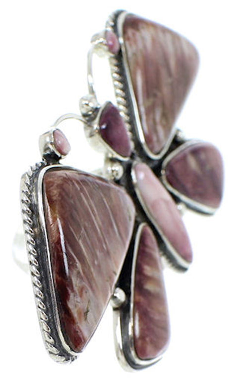 Large Statement Purple Oyster Shell Butterfly Ring Size 9 PS72857