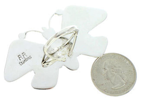 Large Statement Butterfly Oyster Shell Ring Size 7-3/4 PS72892