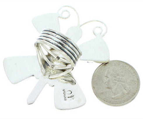 Large Statement Oyster Shell Butterfly Ring Size 8-1/2 PS72994