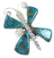 Large Statement Turquoise Southwest Butterfly Ring Size 8-1/4 PS73022