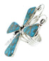 Large Statement Turquoise Southwest Butterfly Ring Size 8-1/4 PS73022