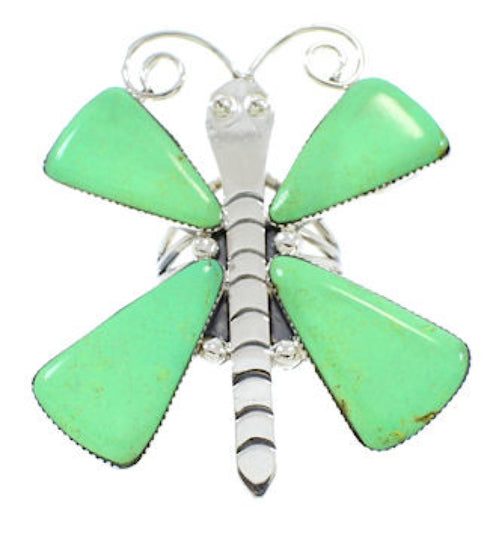 Large Statement Southwest Turquoise Butterfly Ring Size 8-1/2 PS73030