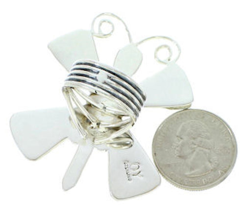 Large Statement Southwest Turquoise Butterfly Ring Size 8-1/2 PS73030