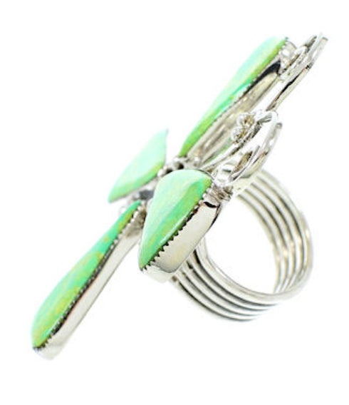 Turquoise Large Statement Southwest Butterfly Ring Size 9-3/4 PS73076