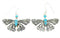 Southwest Turquoise Sterling Silver Butterfly Hook Earrings DW73011