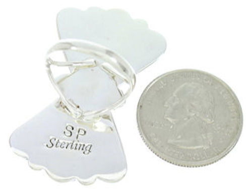 Turquoise Jewelry Large Statement Piece Ring Size 8-1/4 BW74419