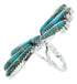 Sterling Silver Turquoise Large Statemnet Ring Size 6-1/2 BW74442