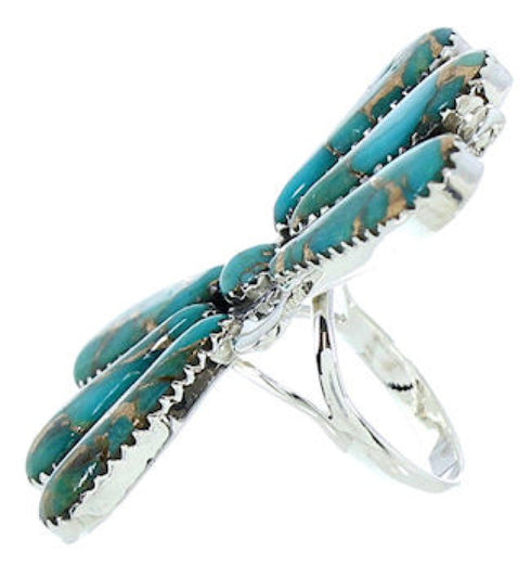 Large Statement Piece Turquoise Southwestern Ring Size 5-1/2 BW74420