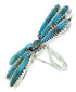 Sterling Silver Turquoise Large Statement Ring Size 5-1/2 BW74445
