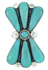 Turquoise Jewelry Large Statement Piece Ring Size 6-1/2 BW74455