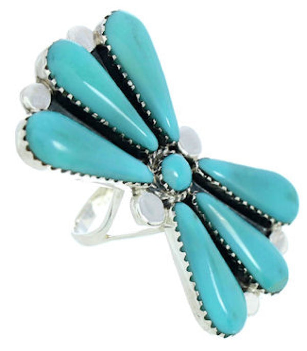 Southwest Jewelry Turquoise Large Statement Ring Size 5-3/4 BW74460