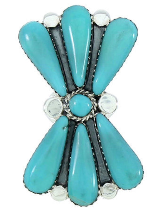 Southwest Jewelry Turquoise Large Statement Ring Size 5-3/4 BW74460