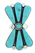 Southwest Silver Turquoise Large Statement Ring Size 6-1/2 BW74457